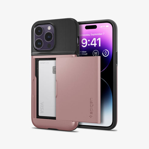 ACS04835 - iPhone 14 Pro Max Case Slim Armor CS in black showing the back